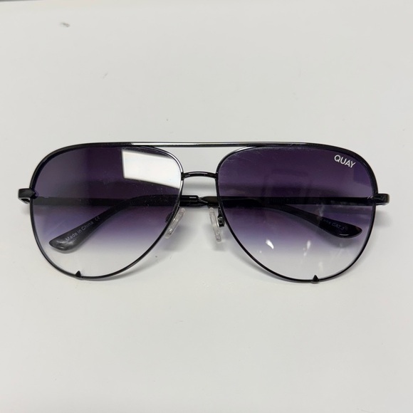Quay Australia Purple Gradient Aviator Sunglasses - Picture 1 of 8